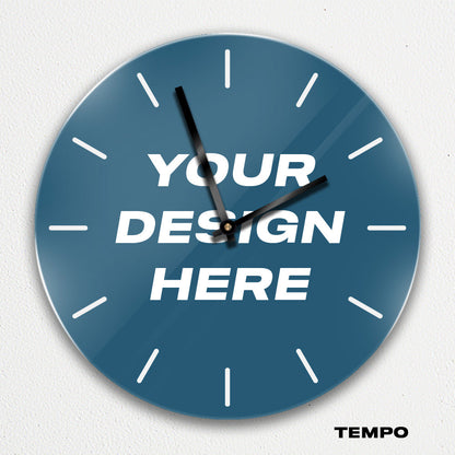 MOODTRAYS ™ Create Your Own Round Wall Clock Art - Custom Round Clock