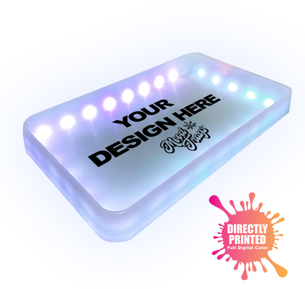 MOODTRAYS ™ Create Your Own Mood Tray 5.5" x 9.5" - Customizable LED Rolling Glow Trays (GREEN)