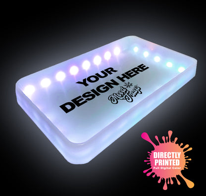 MOODTRAYS ™ Create Your Own Mood Tray 5.5" x 9.5" - Customizable LED Rolling Glow Trays (GREEN)