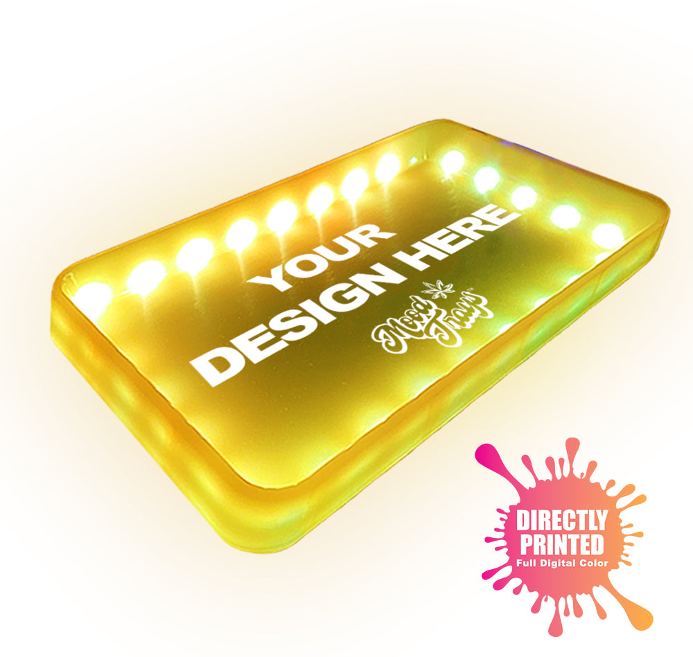 MOODTRAYS ™ Create Your Own Mood Tray 5.5" x 9.5" - Customizable LED Rolling Glow Trays (GREEN)
