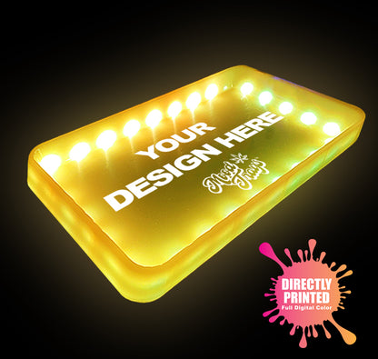 MOODTRAYS ™ Create Your Own Mood Tray 5.5" x 9.5" - Customizable LED Rolling Glow Trays (GREEN)