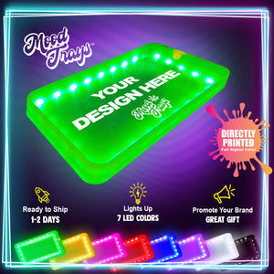 Custom LED Glow Rolling Tray - Cannabis Promotions