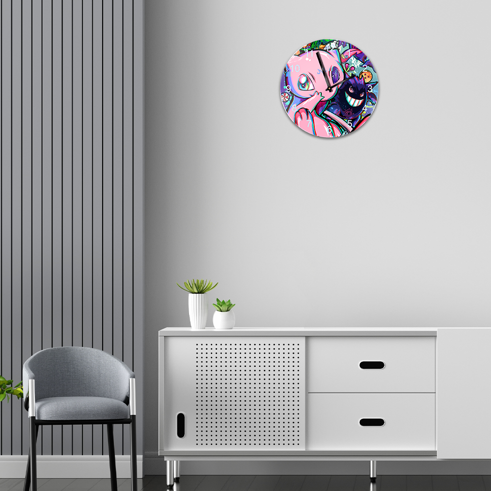 MOODTRAYS ™ Create Your Own Round Wall Clock Art - Custom Round Clock