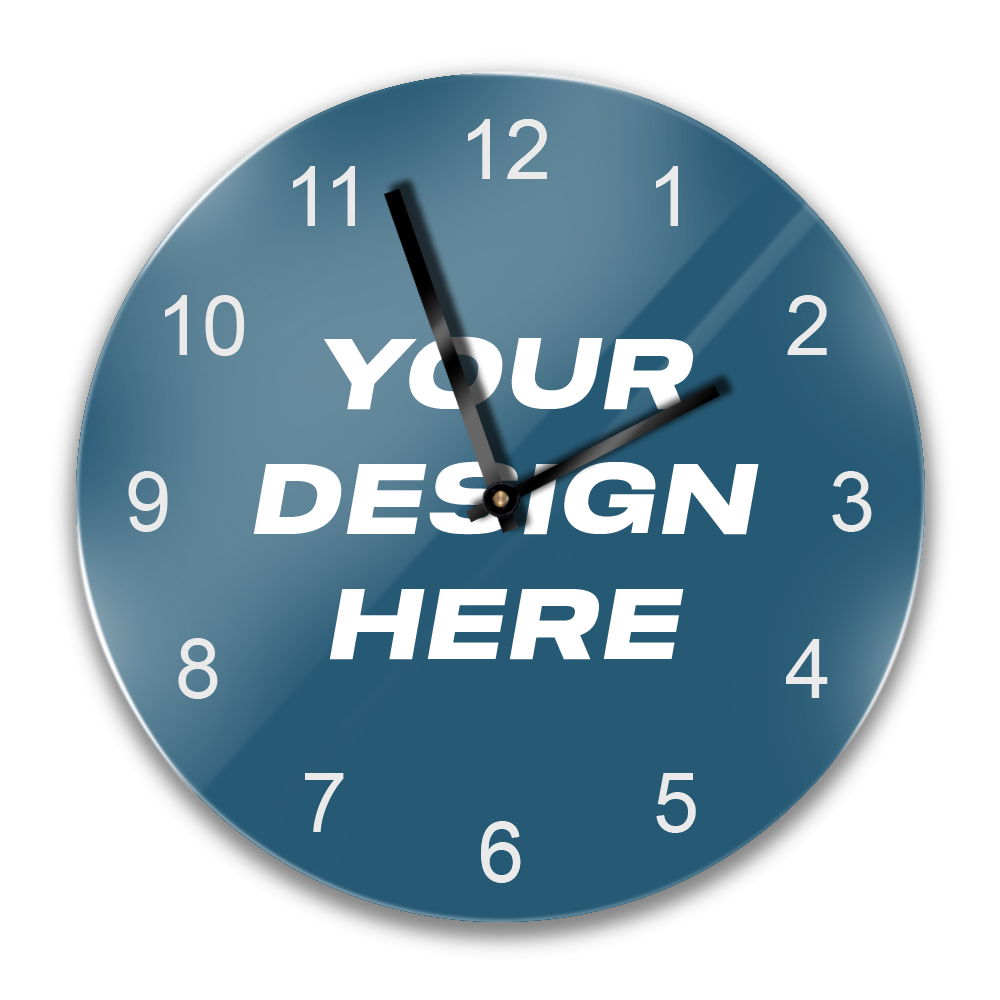 (12 PACK) Custom Plexi Glass Wall Clock
