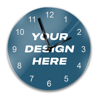 (12 PACK) Custom Plexi Glass Wall Clock