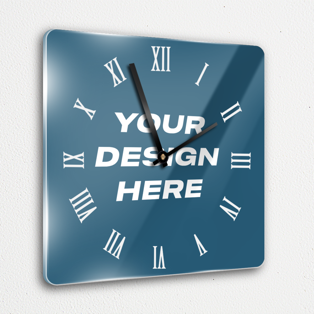 
                  
                    MOODTRAYS ™ Create Your Own Square Wall Clock Art - Custom Square Shaped Clock
                  
                