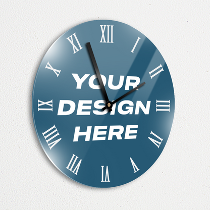 MOODTRAYS ™ Create Your Own Round Wall Clock Art - Custom Round Clock